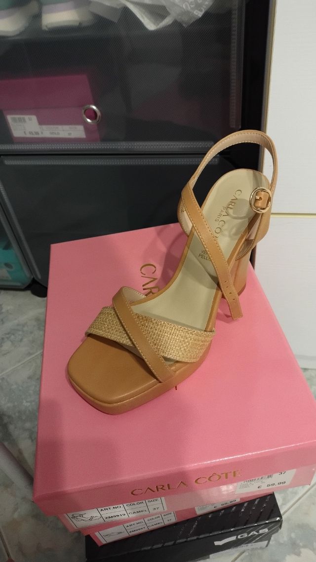 Sandali CARLA CÔTE donna beige tg 37