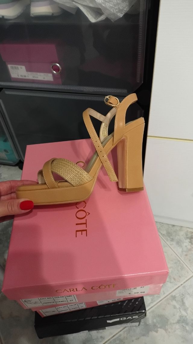 Sandali CARLA CÔTE donna beige tg 37