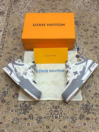 Scarpe Louis Vuitton Skate Grigio Bianco