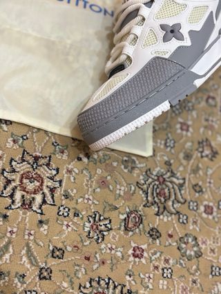 Scarpe Louis Vuitton Skate Grigio Bianco