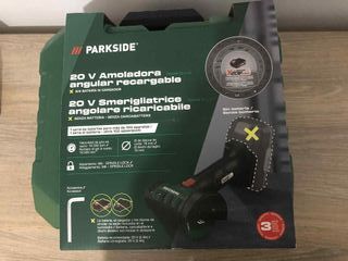 Super Lote Amoladora Angular Parkside 20V