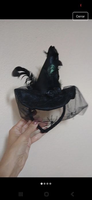 Tocado Bruja Halloween Negro
