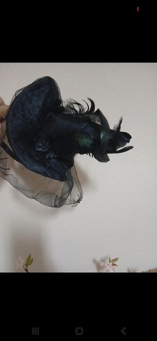Tocado Bruja Halloween Negro