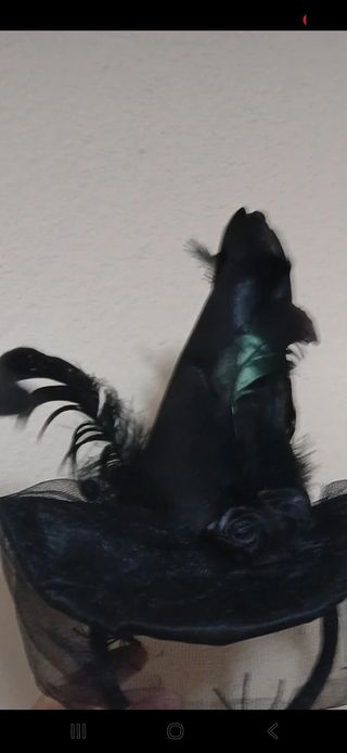 Tocado Bruja Halloween Negro