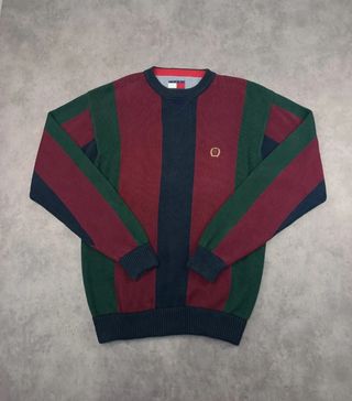Jersey Tommy Hilfiger Rayas Verde y Rojo