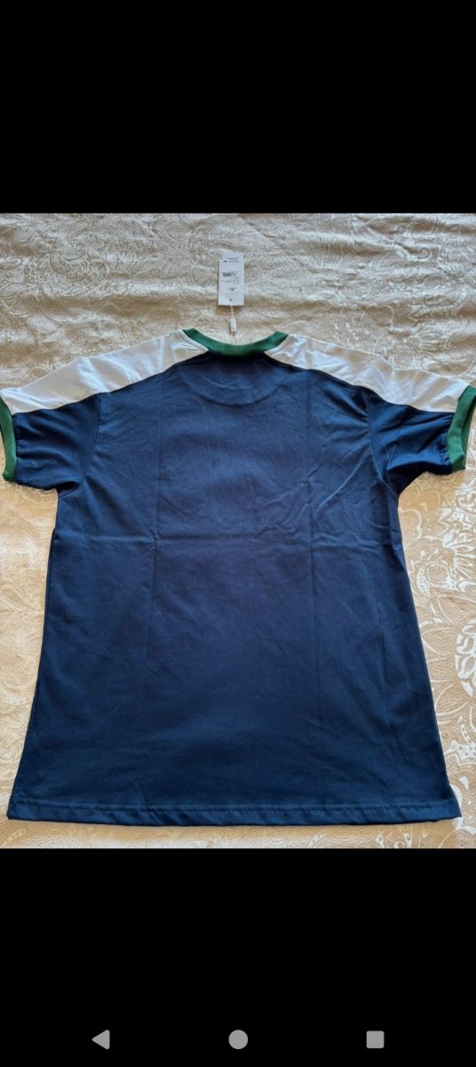 Camiseta Lacoste Azul y Verde Talla M