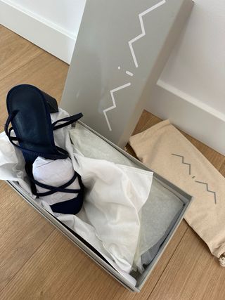 Sandalias de tacón azul