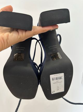 Sandalias de tacón azul