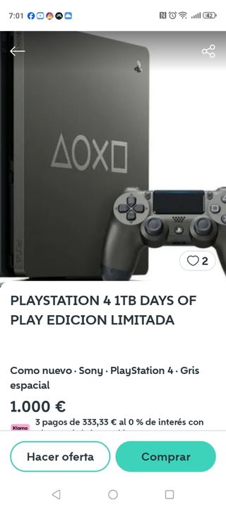 PS4 1TB Days of Play Edición Limitada