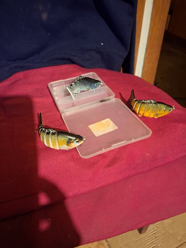 Set 3 señuelos de pesca articulados