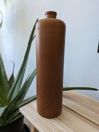 Botella Antigua Cerámica Ginebra Bols