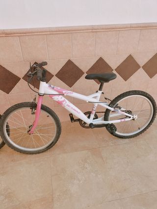 Lote 2 bicicletas niña blancas y rosas