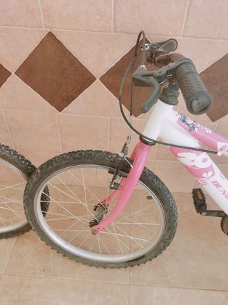 Lote 2 bicicletas niña blancas y rosas