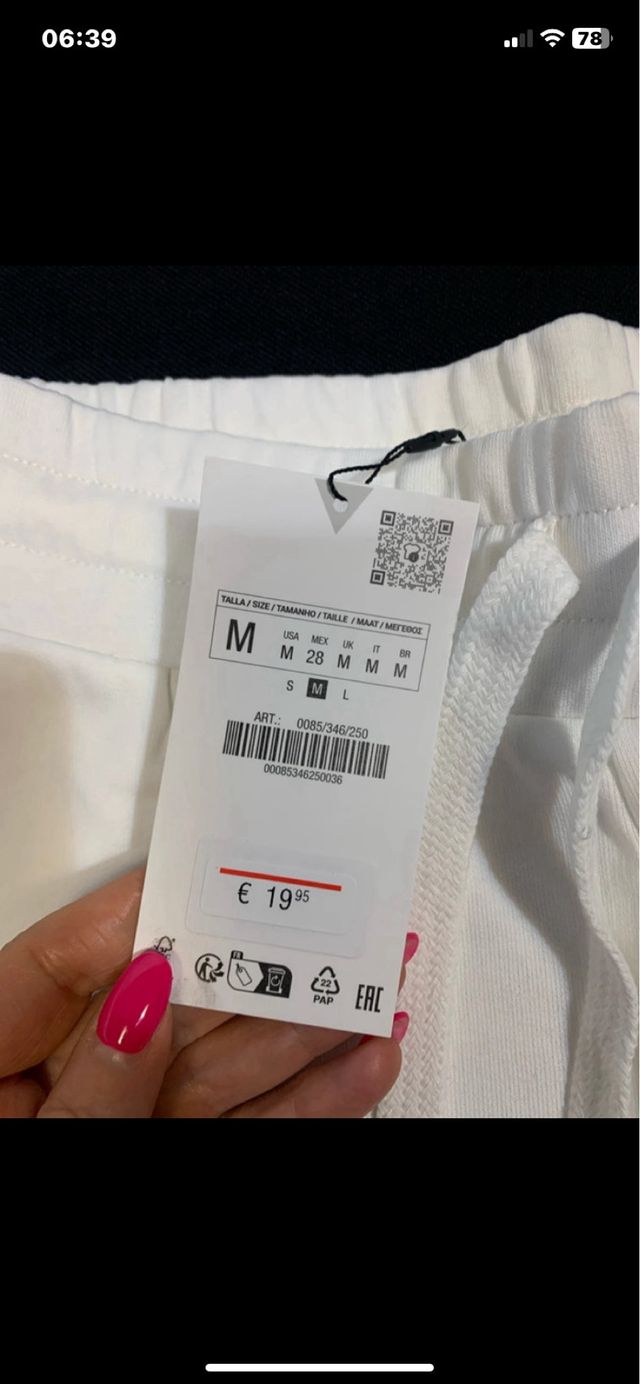 Pantaloncini felpa Zara donna taglia M