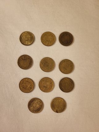11 Monete Spagnole 1 Peseta 1947-1966