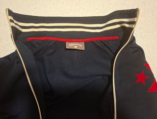 Giacca Converse Blu con Logo Rosso