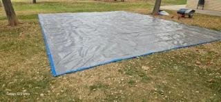 Lonas impermeables azules  con ojales y 10 x 8