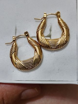 Pendientes Aro Dorados Trenzados