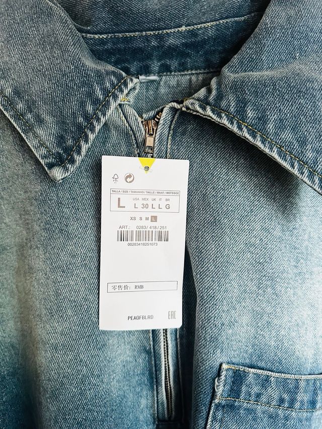 Vestido vaquero con cremallera