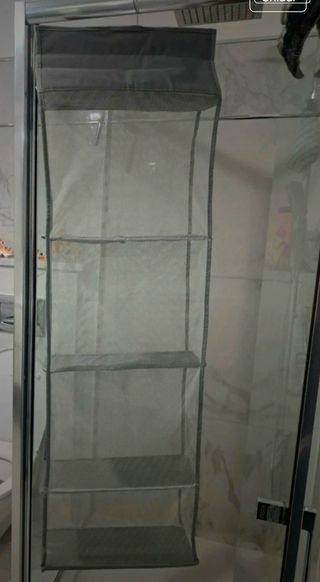 Portaborse da armadio grigio e bianco