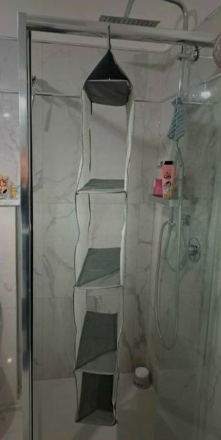 Portaborse da armadio grigio e bianco