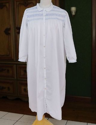 Vestido camisón  de cama vintage con Fruncido nido