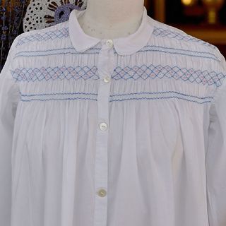 Vestido camisón  de cama vintage con Fruncido nido