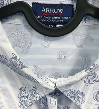 Camisa Estampada Cachemir Azul Talla 40