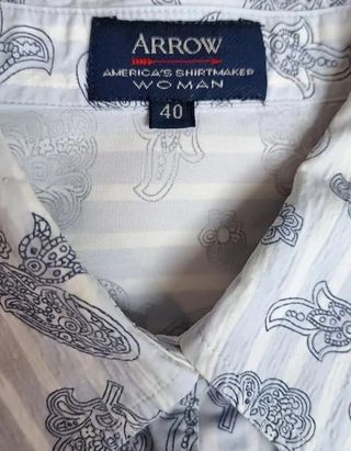 Camisa Estampada Cachemir Azul Talla 40