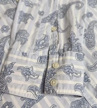Camisa Estampada Cachemir Azul Talla 40