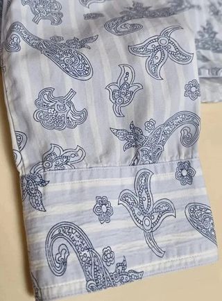 Camisa Estampada Cachemir Azul Talla 40