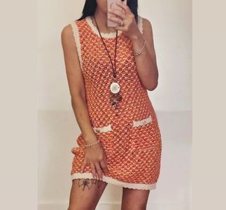 Abito Tricot Zara Arancione