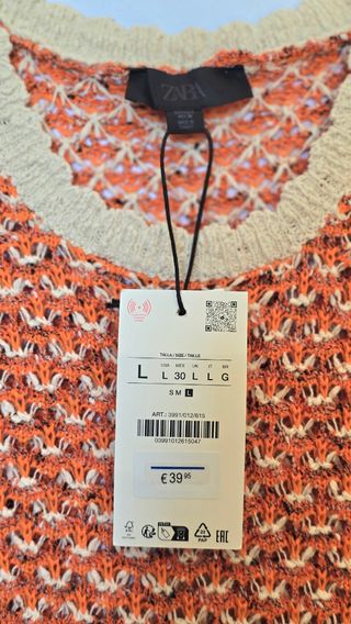 Abito Tricot Zara Arancione