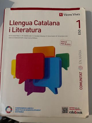 LLENGUA CATALANA I LITERATURA 1 BL (COMUNITAT EX)