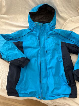 Parka Columbia Hombre Talla L Azul y Negro