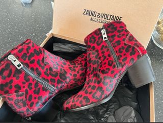 Botines Zadig & Voltaire Animal Print Talla 36