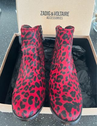 Botines Zadig & Voltaire Animal Print Talla 36
