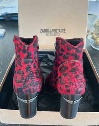 Botines Zadig & Voltaire Animal Print Talla 36
