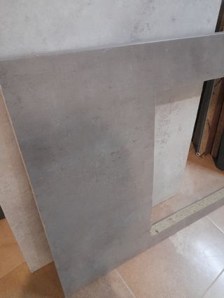 Encimera de cocina de piedra con hueco