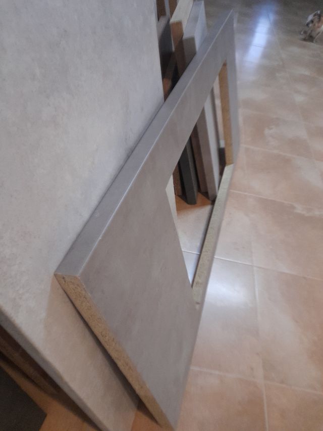 Encimera de cocina de piedra con hueco