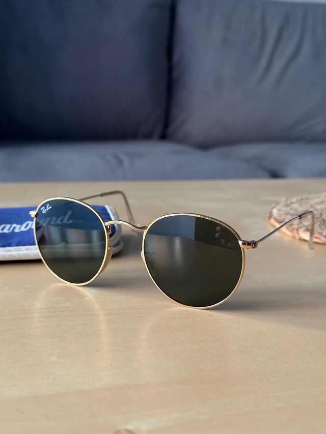 Gafas de Sol Ray-Ban Doradas Redondas