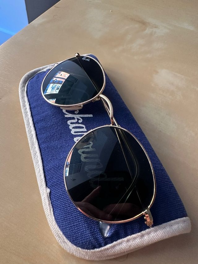 Gafas de Sol Ray-Ban Doradas Redondas