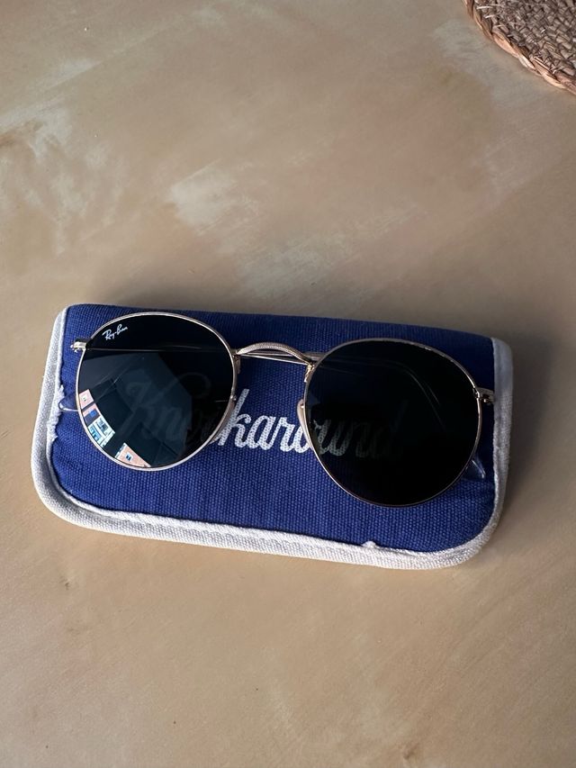 Gafas de Sol Ray-Ban Doradas Redondas