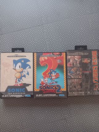 Sonic, Sonic 2 y Megagames 2 Megadrive