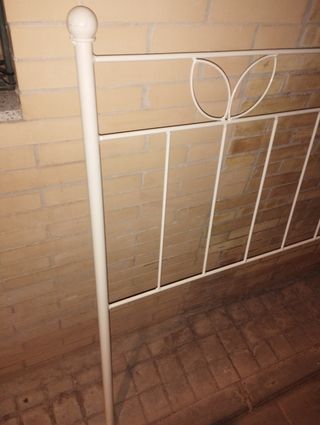 Cabecero de cama de 135 de forja blanco