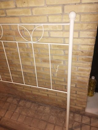 Cabecero de cama de 135 de forja blanco