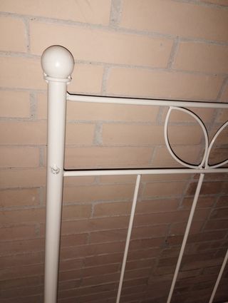 Cabecero de cama de 135 de forja blanco