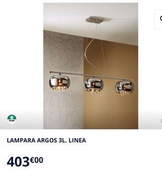 Lámpara Colgante Schuller Cristal y Metal