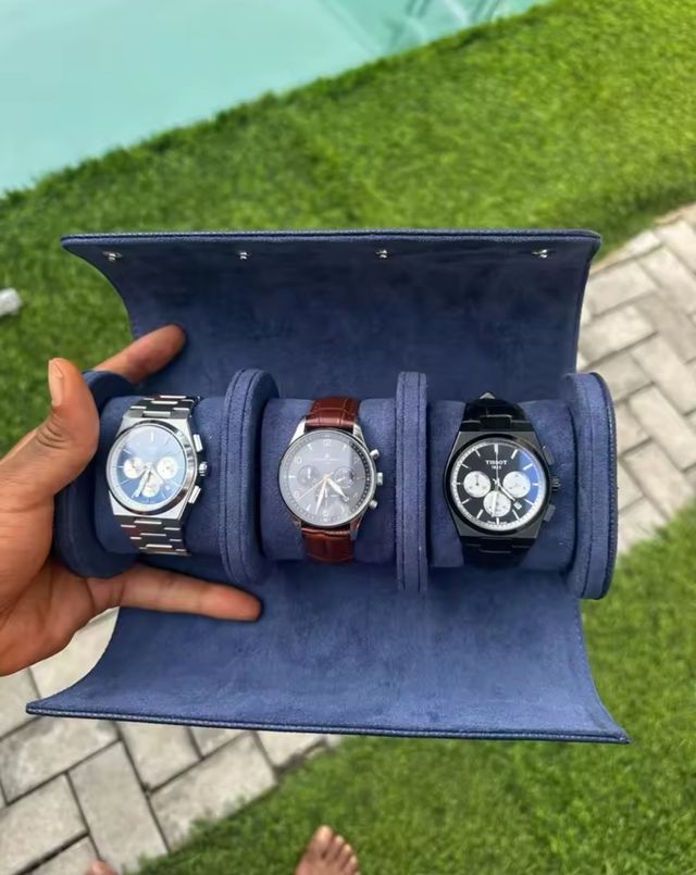 Estuche de viaje para 3 relojes