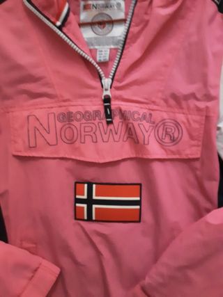 Chaqueta Geographical Norway Rosa y Blanca 13-14